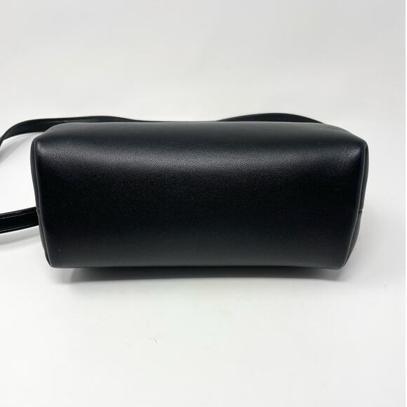 SOLD Tory Burch Cleo Small Leather Shoulder Bag Crossbody Black Gold - Picture 9 of 17